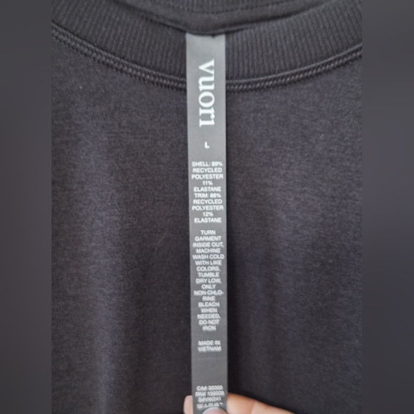 VUORI Halo Crew Pullover Black Activewear Yoga Women’s Size L - Picture 2 of 5